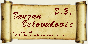 Damjan Belovuković vizit kartica